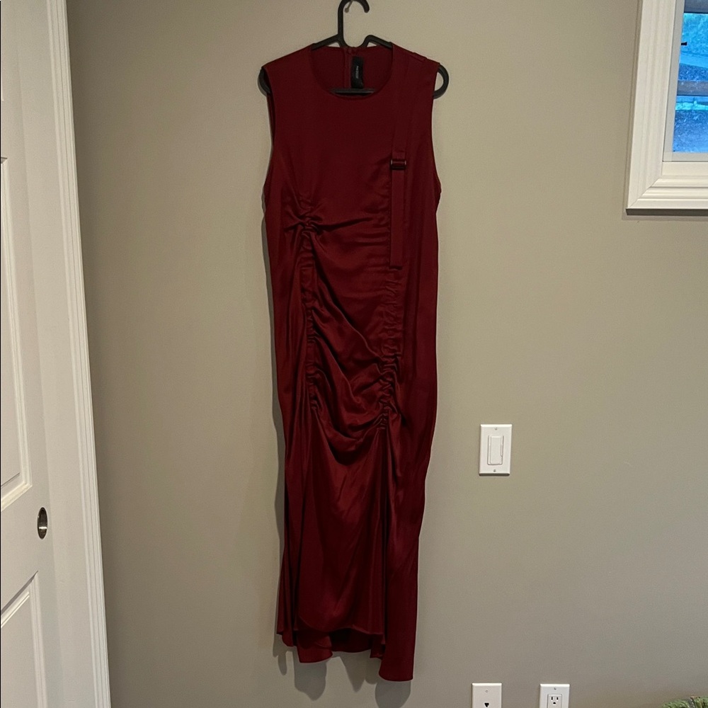 Joseph Burgundy Sleeveless Dress